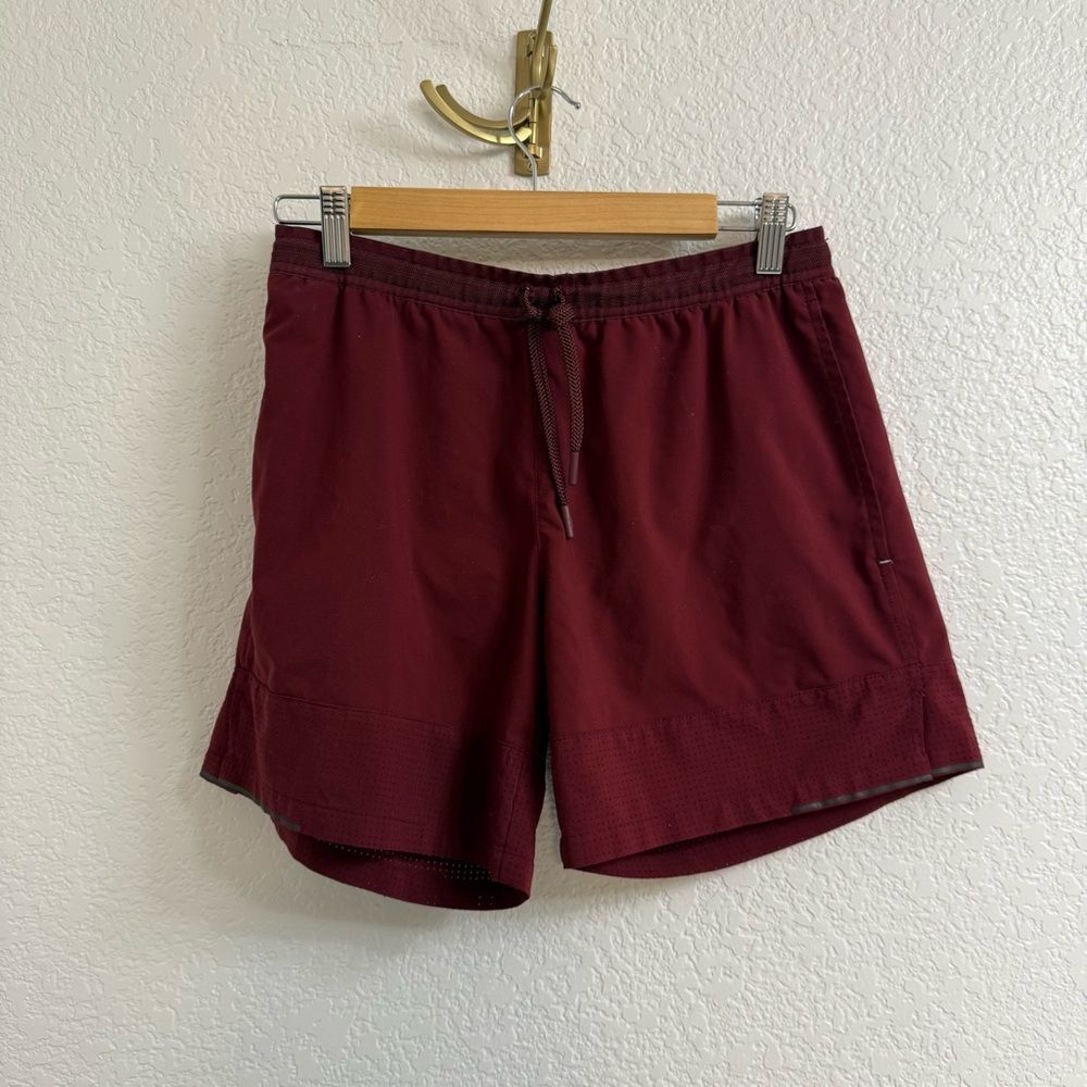 Myles Make Moves 6” inseam maroon shorts